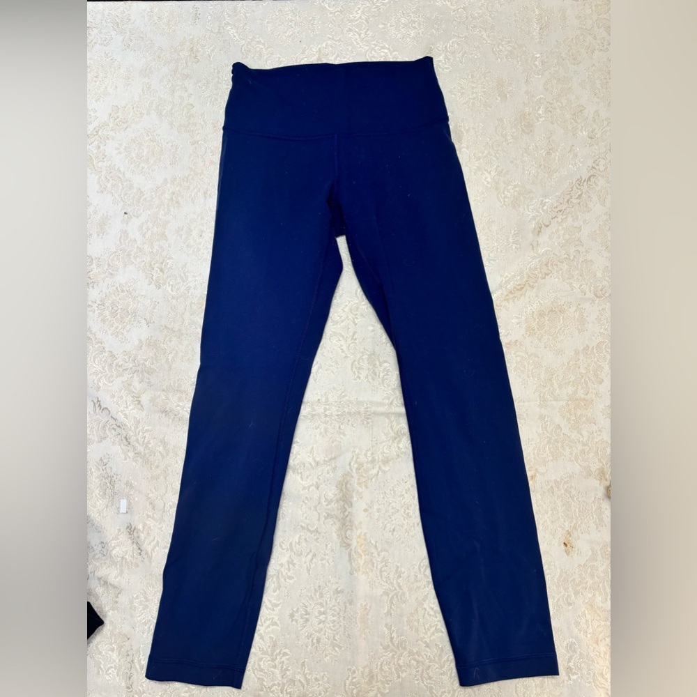 Lululemon leggings Size 6 navy blue good used condition.